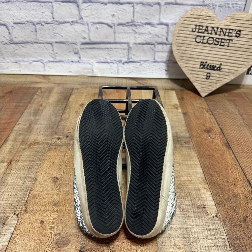 Zadig & Voltaire White Leather Snakeskin Sneakers shoes EU 38 US 7 WOMENS - Picture 9 of 16